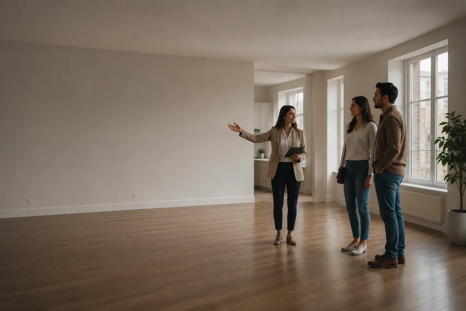 Property manager reviewing tenant applications at an apartment community